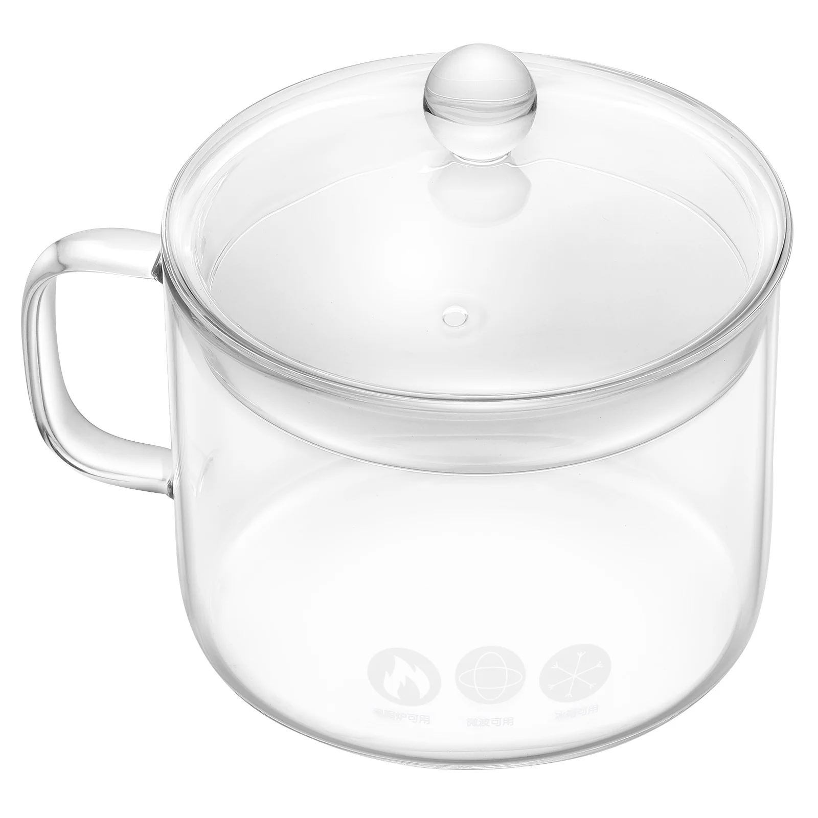 

1pc Cooking Pot Pot Glass Clear Pot Stew Pot Kitchen Glassware Noodle Pot Stew Pot with Lid