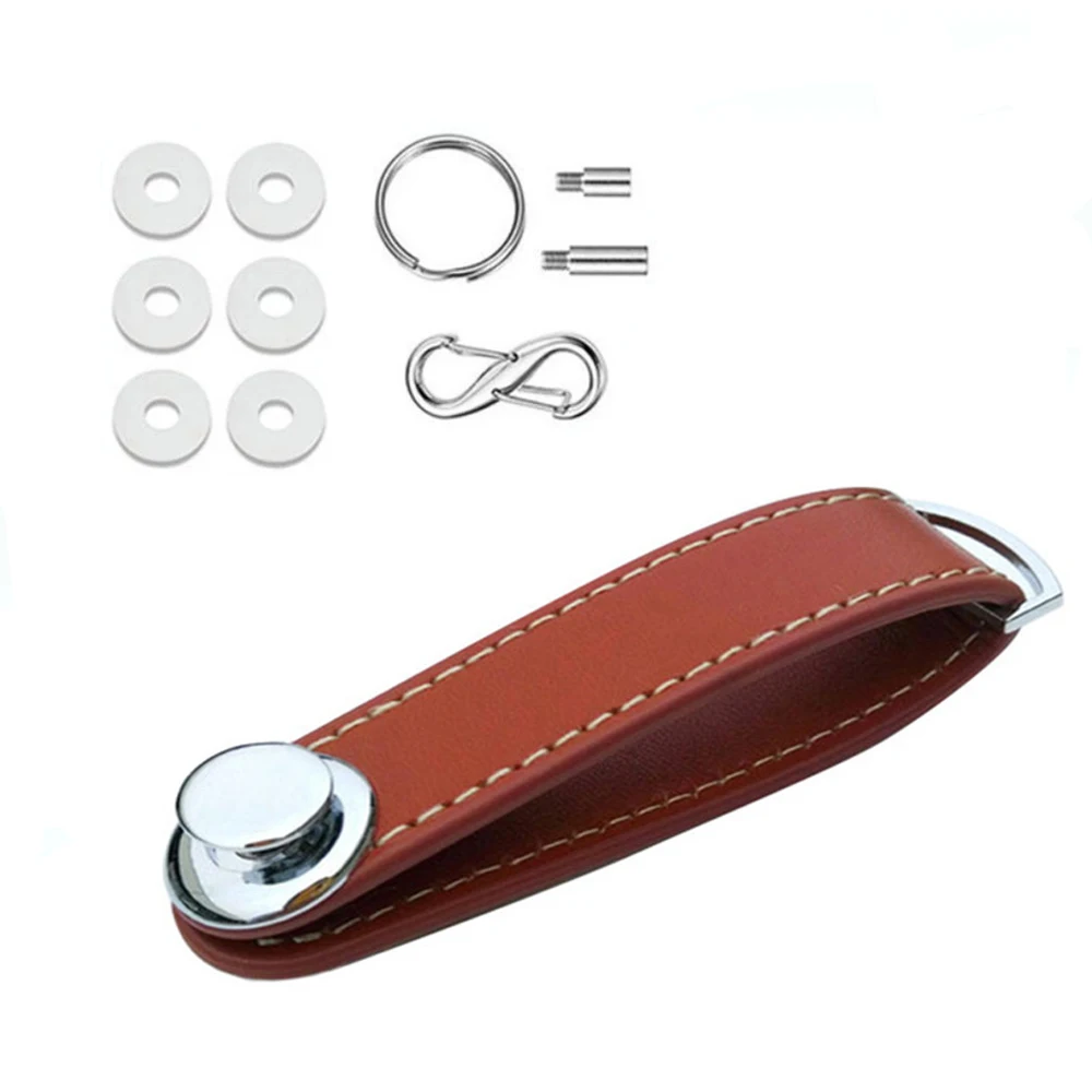 Car Key Pouch Bag Key Holder Organizer Fashion Leather Keychain Case Protection