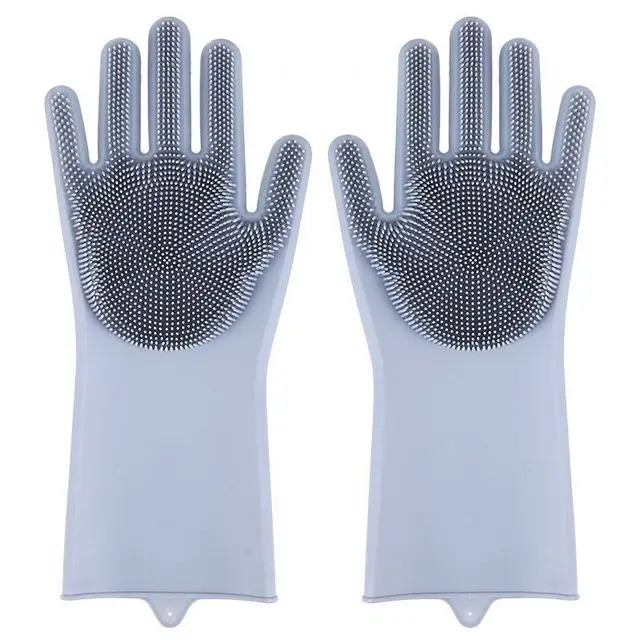 Pet Grooming Cleaning Gloves pet grooming gloves pet hair remover gloves Dog Cat Bathing Shampoo Glove Scrubber Magic Dishwashing Cleanner Sponge Silicon Hair Removal Glove