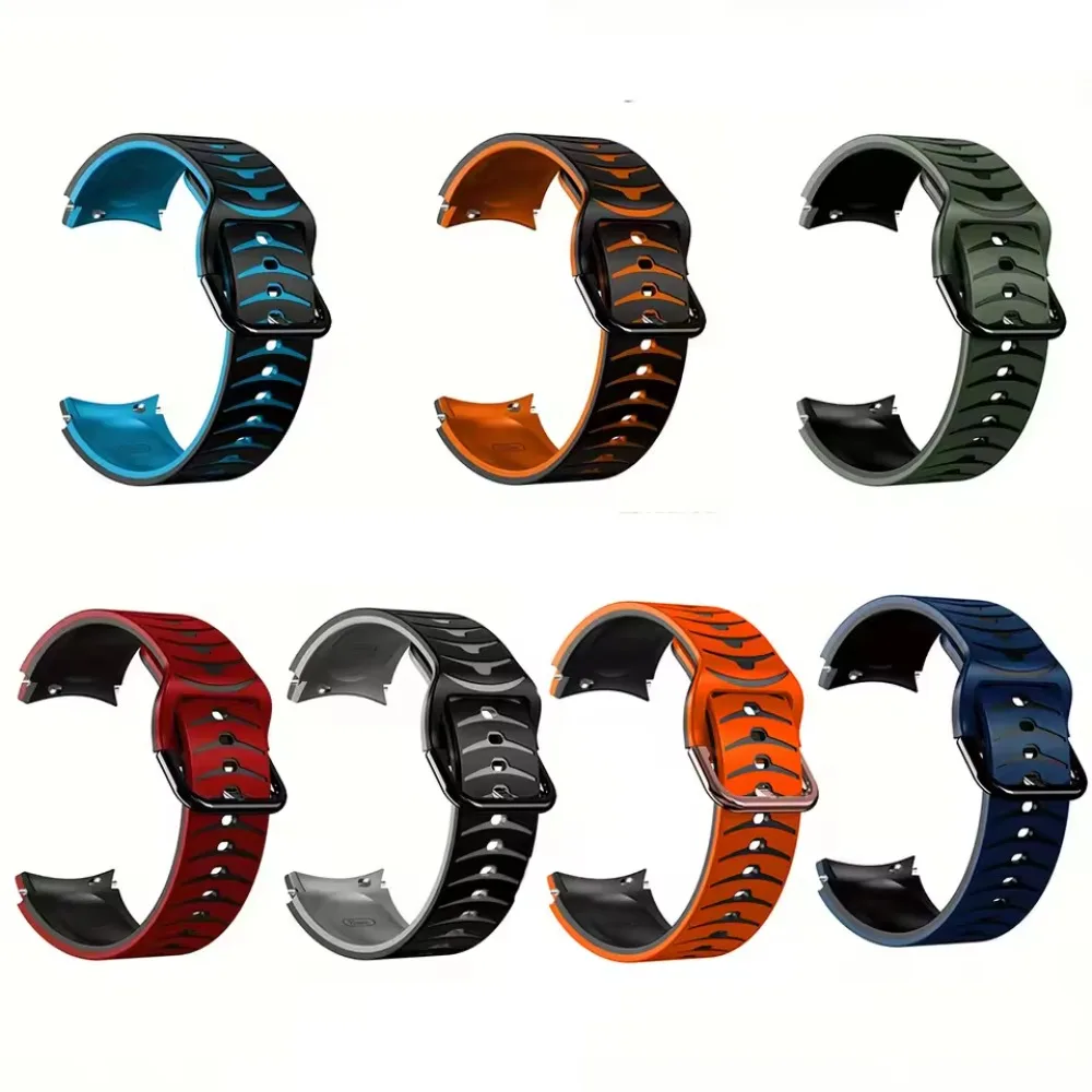 Two-Color No Gap Sports Silicone Strap – Comfortable Fit for Smartwatches