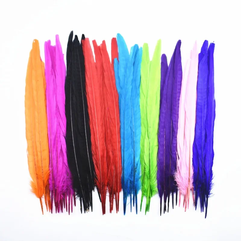 10Pcs/lot Natural Dyed Peacock Feathers for Crafts Peacock Decor 25-30cm  Peacock Feather Decor Plumas Carnaval Plume Decoration