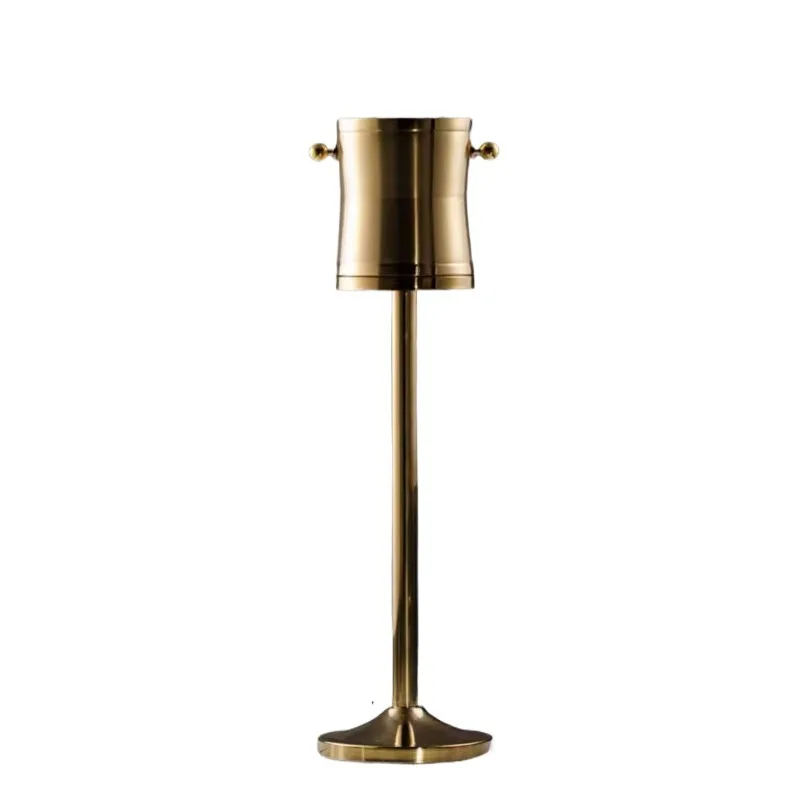 New Luxury Floor Standing Champagne Cooler, Stainless Steel Ice Bucket for Red Wine, Beer, and Spirits, Premium Beverage Storage