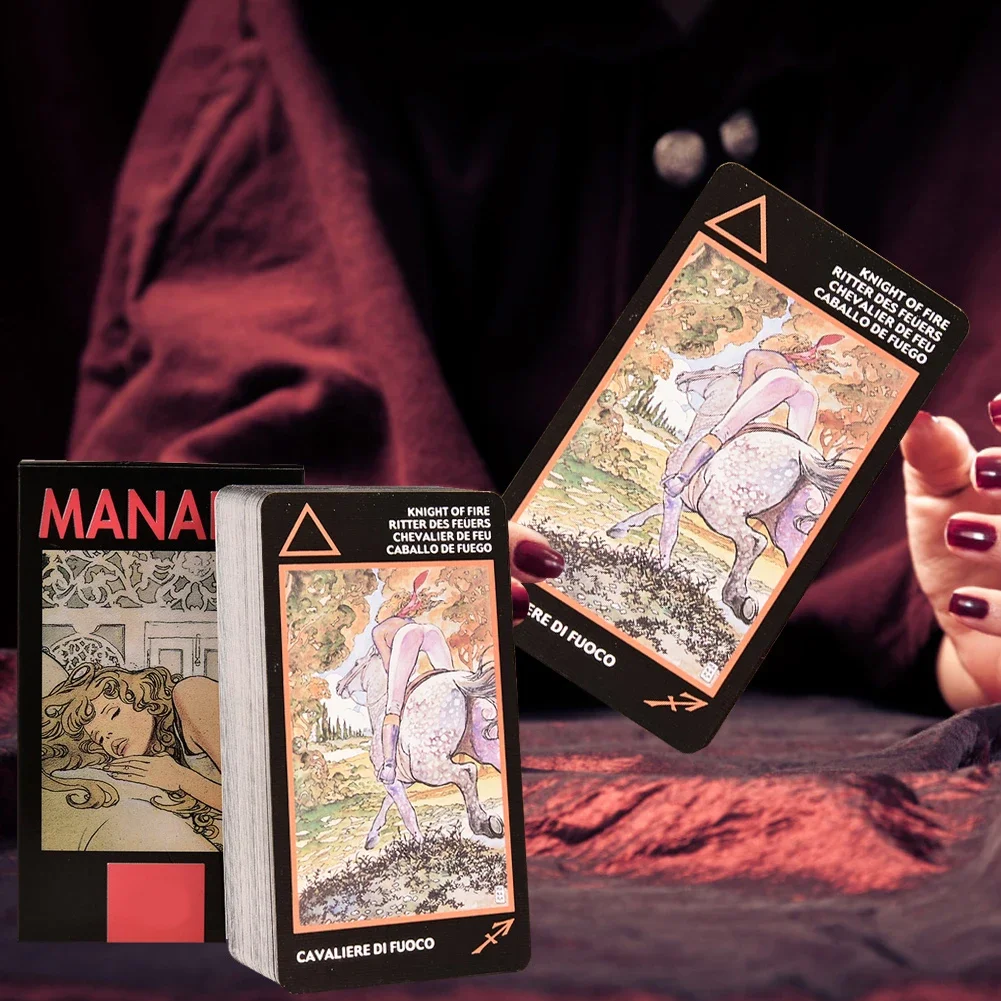 Manara Tarot Cards - 78-Card Deck with PDF Guidebook for Personal Divination and Entertainment