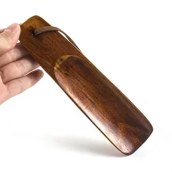 Portable Solid Wood Shoehorn - Durable, User - Friendly Travel Essential for Effortless Shoe Wearing (Brown)