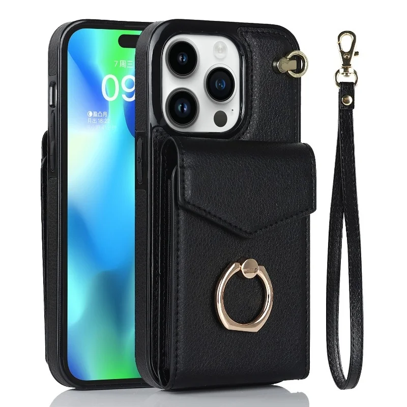 

Wrist Strap Leather Wallet Case Multi Card Vertical Flip Cover For Samsung Galaxy A50 A33 A32 A13 A12 A42 A82 Magnetic Phone Bag