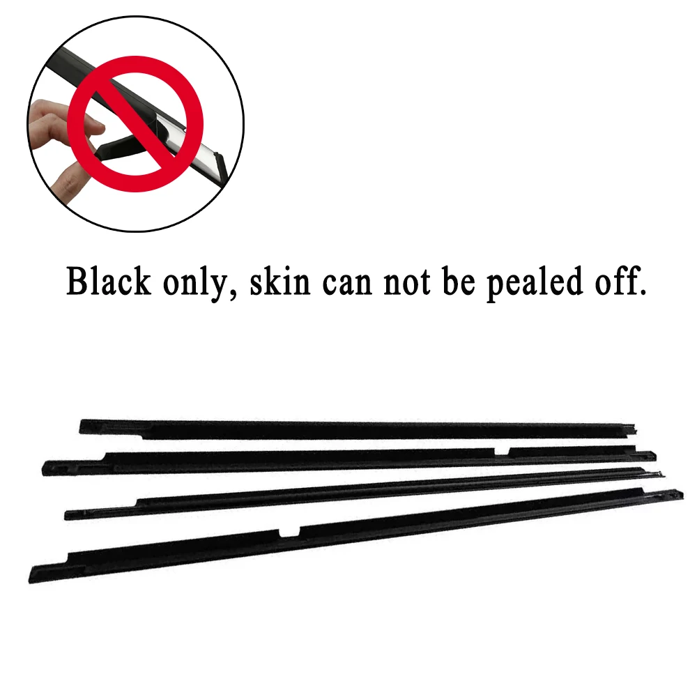Window Weatherstrips For LEXUS LX470 1998-2007 Toyota Land Cruiser LC100 Side Door Glass Chrome Trim Seal Belts Moulding