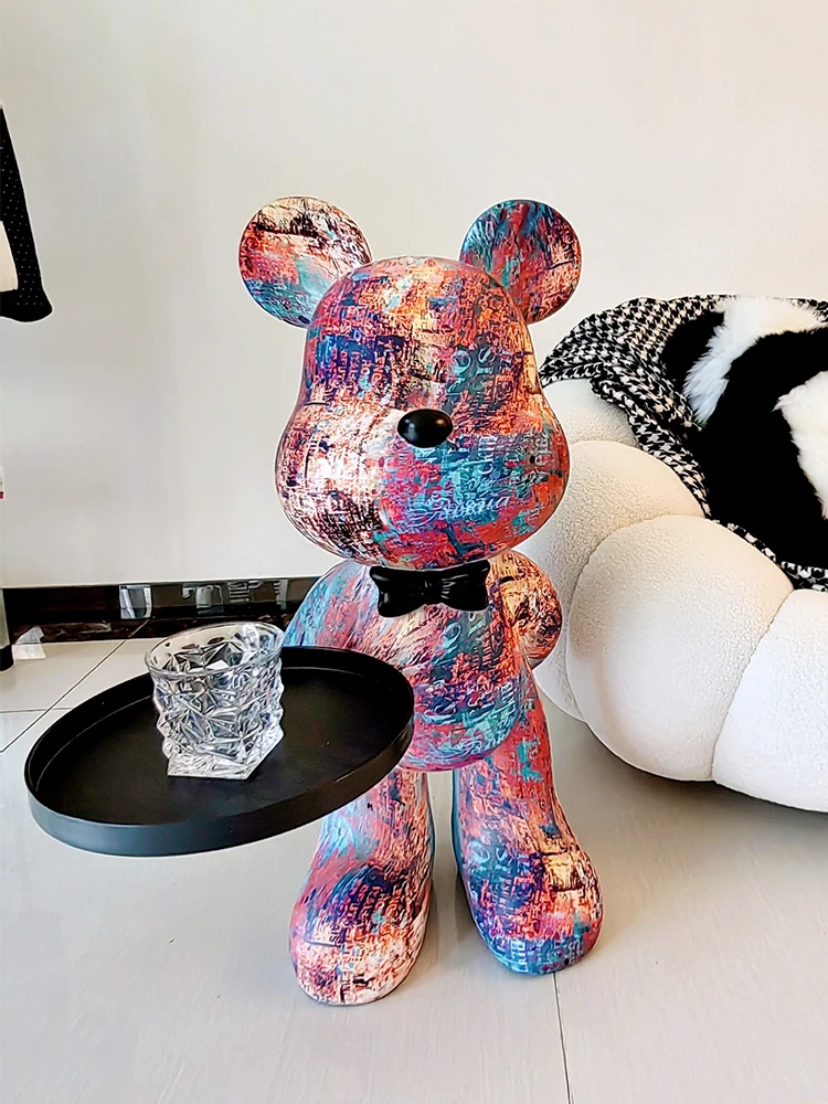 Description Picture 2 of itemNordic End Table Living Room Coffee Tables Creative Statue Decoration Round Design Furniture Luxury Round Resin Service Tables