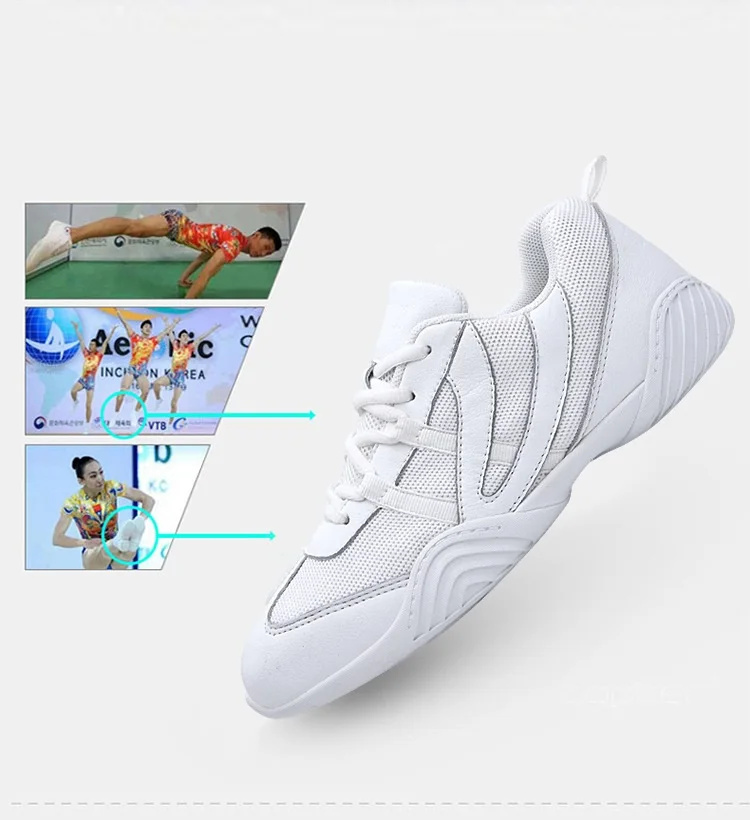 Women Children Competitive Aerobics Cheerleading Gymnastics Training Competition Soft Soled Square Dance Shoes