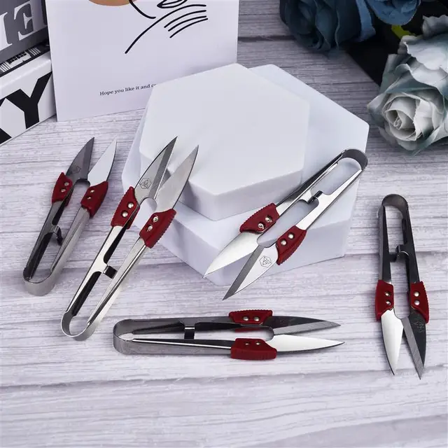 High-quality stainless steel yarn cutting scissors, cutting knife, anti-rust U-shaped cross stitch scissors, fabric scissors