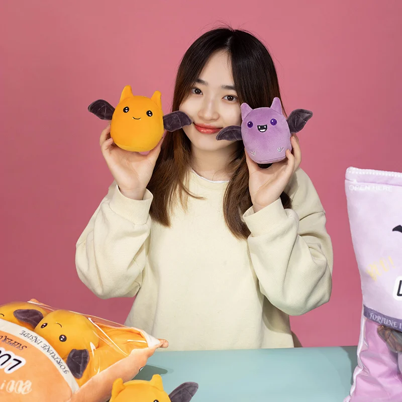 Creative Lucky Bats Plush Toys Smiling Face Soft Doll Pillow Stuffed kawaii Dark Elf Cute Bat Plush Toys for Children Kids 5
