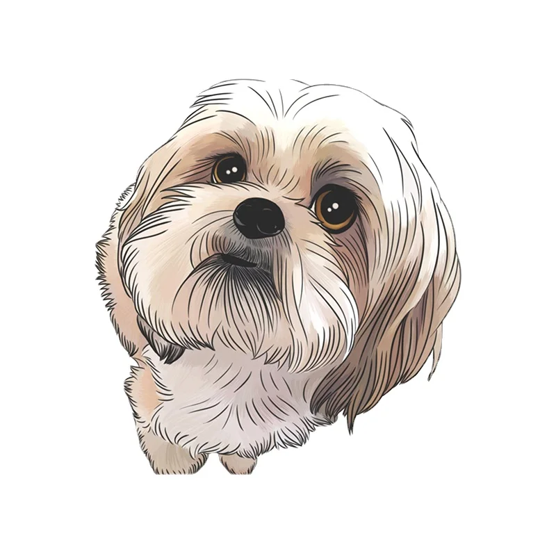 

Creativity for Lhasa Apso Refrigerator Car Sticker Auto Windshield Waterproof Decal Car Styling Decoration 13 X 12.7cm