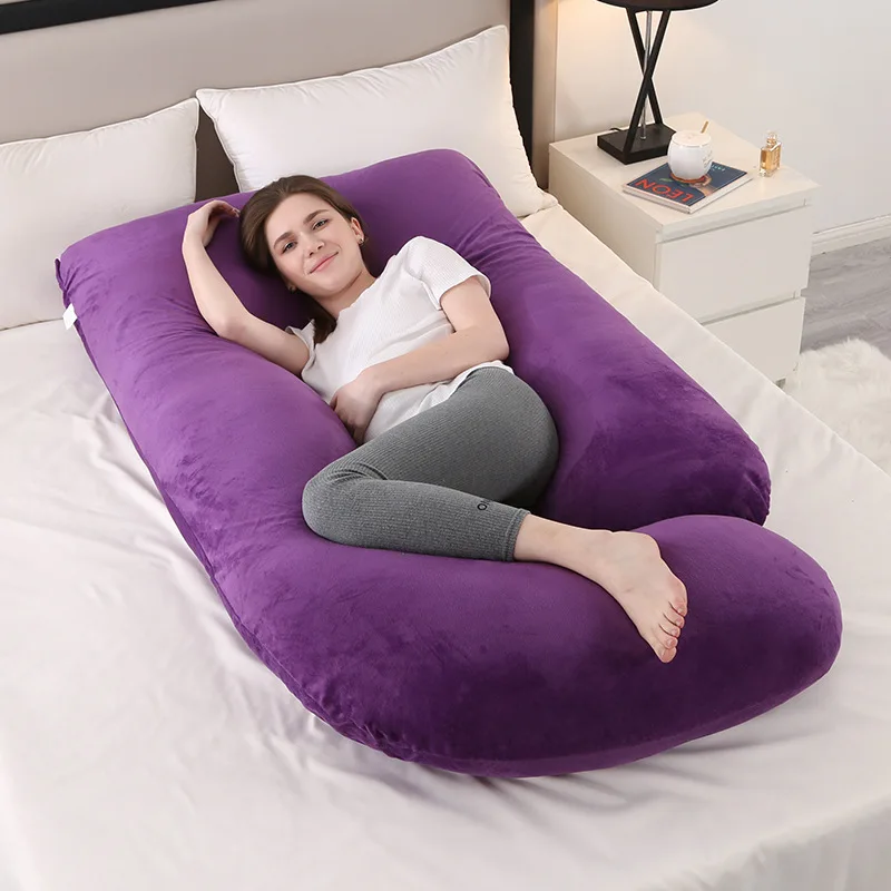Pregnant Women Pillow Full Surround Sleeping Pillows U/J Type Body Support For Back Belly Hip Leg Relax Cushions Soft Cushions