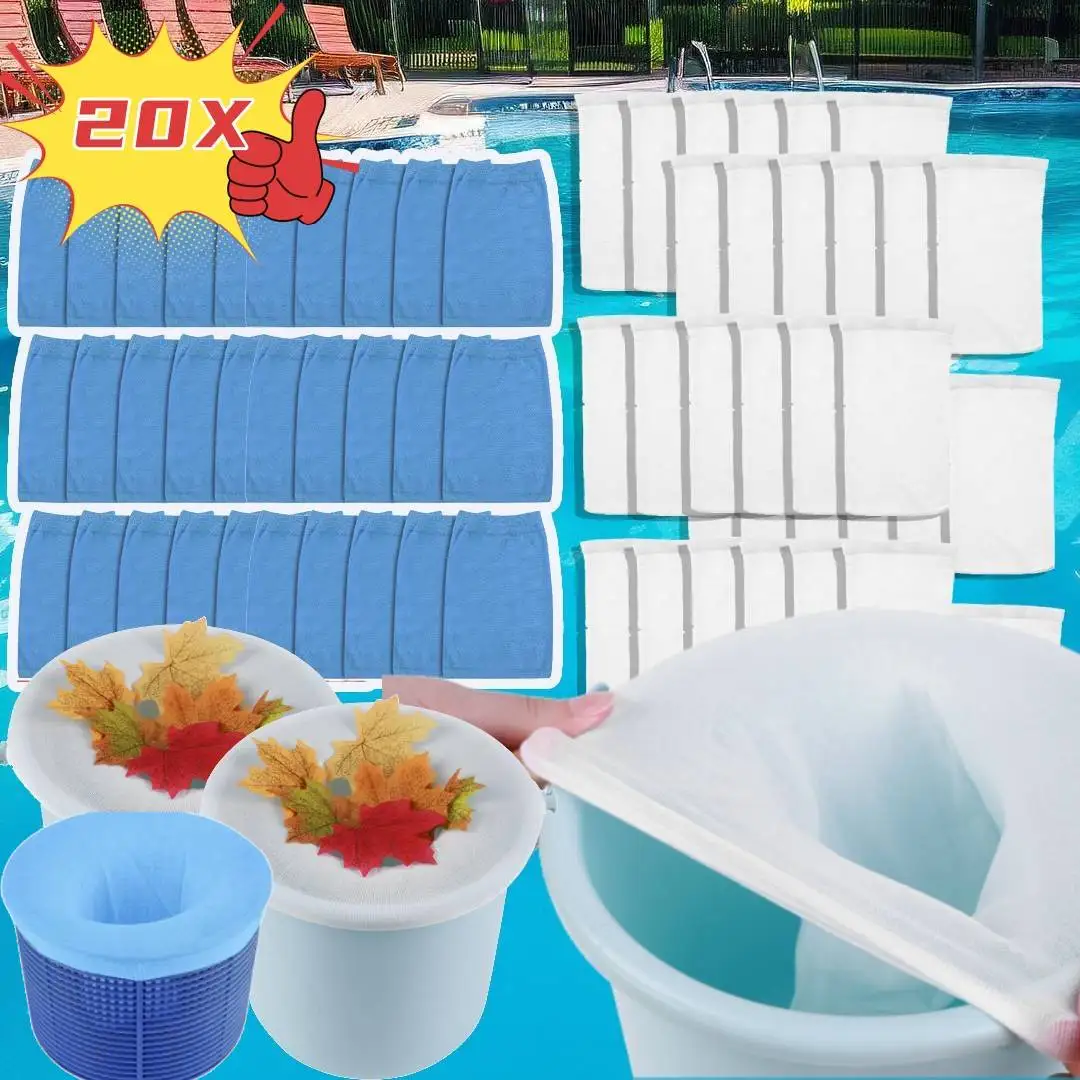 20/5Pcs Filter Lagerung Pool Skimmer Socken Für Korb Skimmer Outdoor Pool Reinigung Filter Net Nylon Schwimmen Pool filter Socken – Detail 18