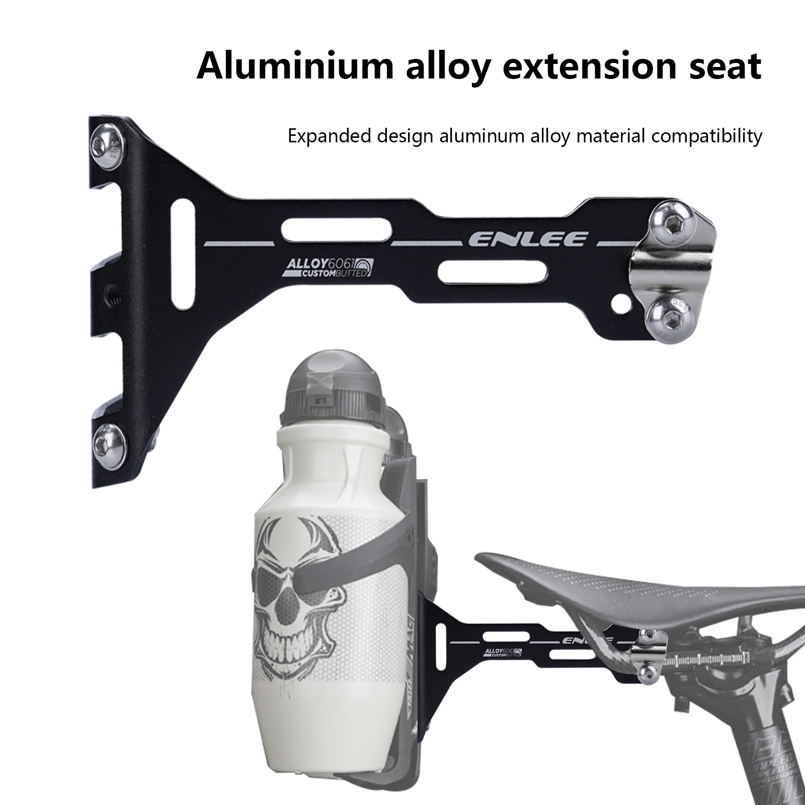 ENLEE Bicycle Water Bottle Cage Extension Bracket Aluminum Alloy Mountain Bike Road Bottle Saddle Conversion Stand