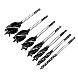 Black Four Blade Woodworking Hole Opener with Hex Handle (24mm)