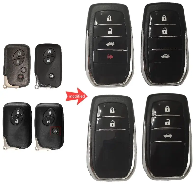 2/3/4Button Smart modified flip Remote Key Case Fob Keyless Entry Shell Blank for LEXUS IS250 ES350 GS350 LS460 GS