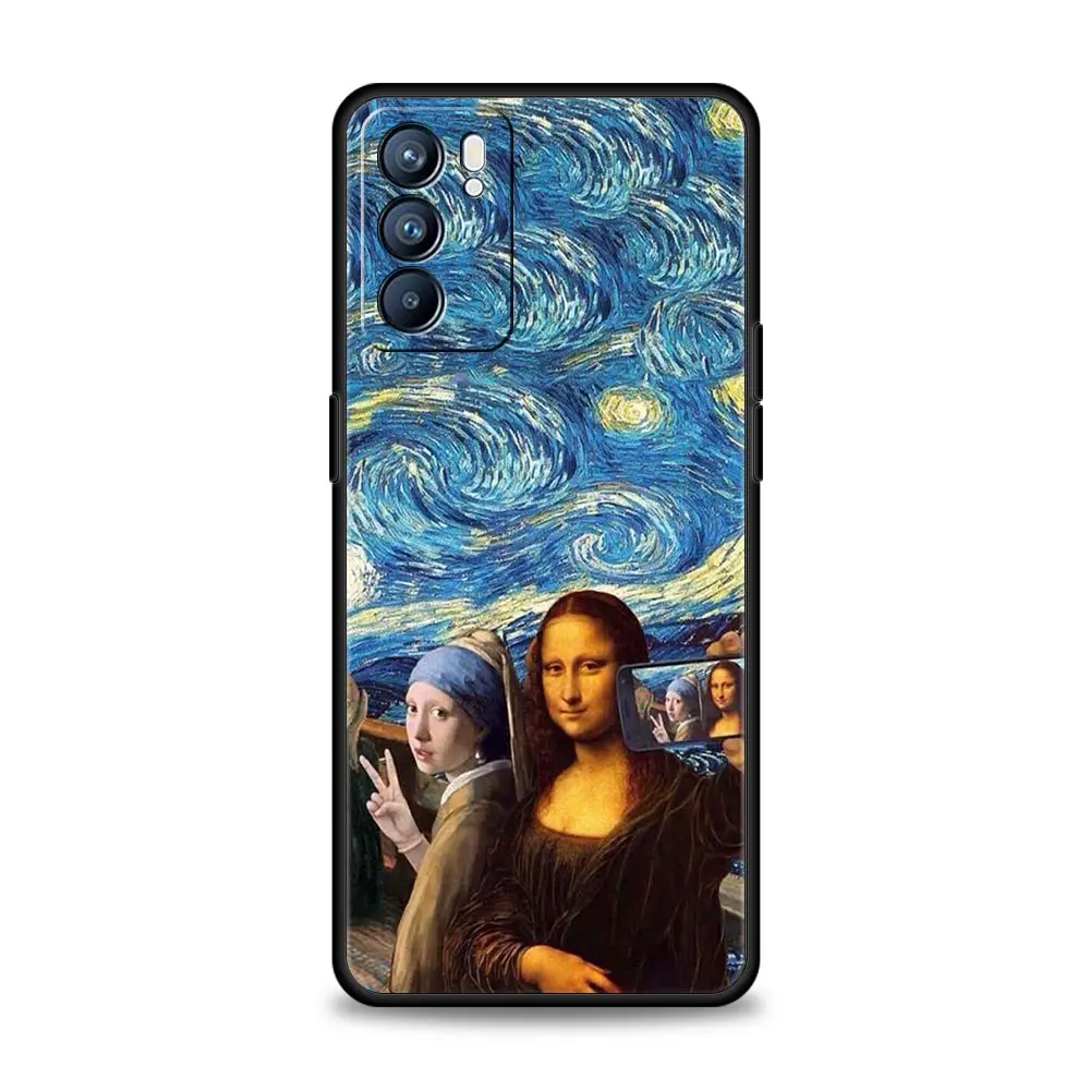 Artistic David and Mona Lisa Phone Case - Elegant Design Cover