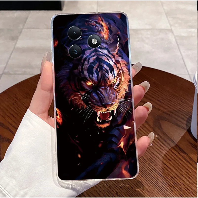 Clear Case with Cute Love Rabbit Cartoon - Luxury Soft Silicone TPU Cover