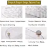 Clear Desktop Storage Box Makeup Perfume Organizer Tray, Small Bathroom Trays for Counter, Decorative Perfume Trays for Dresser, 5