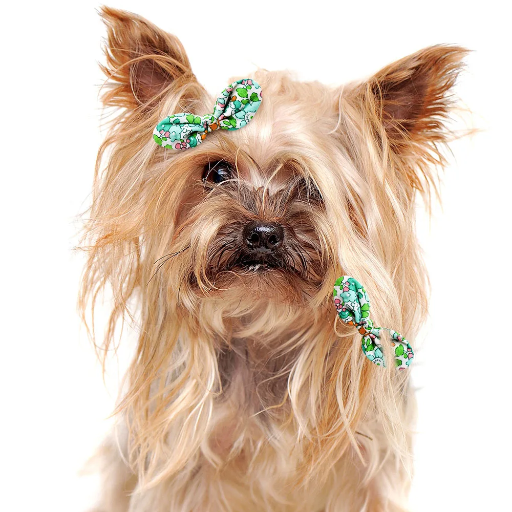 Title 2, 10PCS Puppy Hair Bowknot Spring New Pet Headwea...