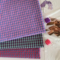 140x50cm INS Style 0.6CM Checkered Fabric for DIY Handmade Bags Hair Ties Pet Clothing Kids Pajamas Sewing Cloth