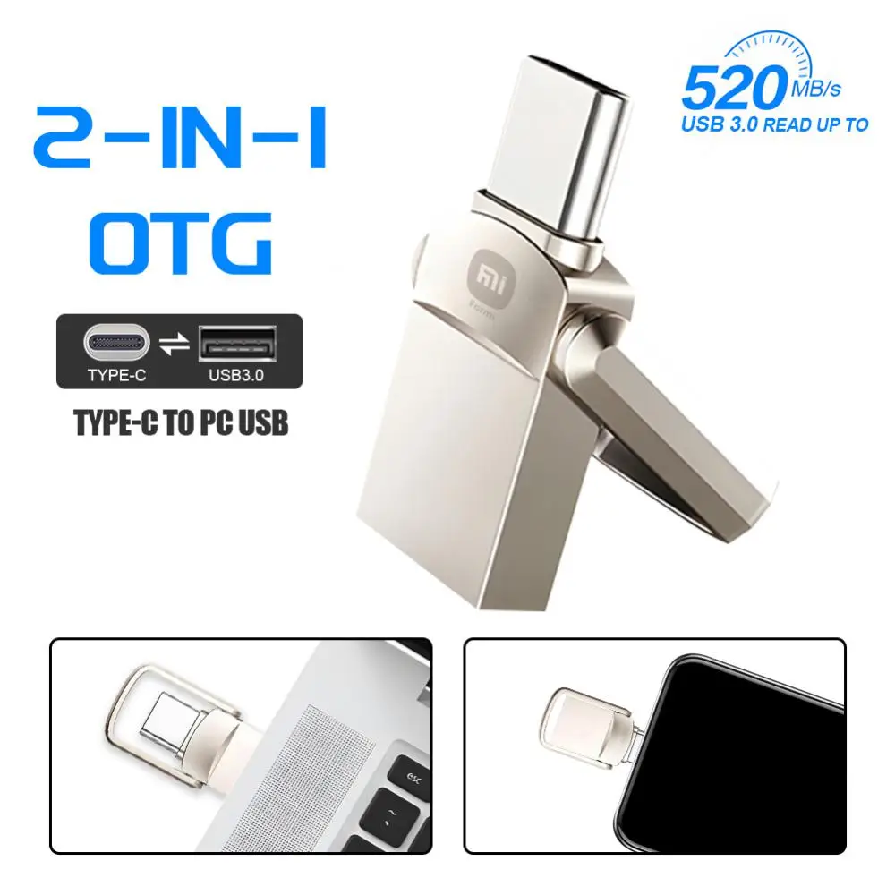 New 2TB Type C USB 3.0 Flash Drive 1TB 128GB For Andriods SmartPhone Memory MINI Usb Stick 256GB Dual C Pendrive Free Shipping