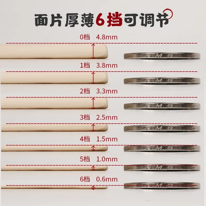 Three-knife Type Household Noodle Machine Small Multi-functional Press Manual Rolling Mechanism Dumpling Wonton Skin