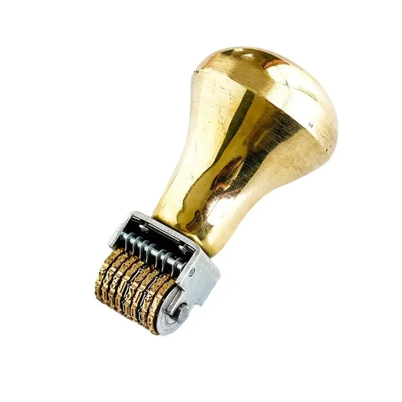 Copper Metal Retro Roller Date Stamp for DIY Handmade Soap and Crafts