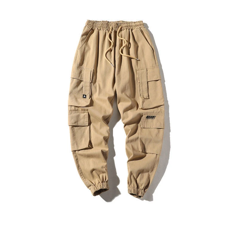 Autumn Winter New Male Loose Casual Pockets Solid Color Cargo Pants Homme Fashion Harajuku Y2K All-match Trousers Men's Clothing
