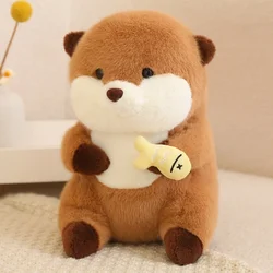 Cartoon Otter Plush Toy with Hat - Cute Soft Stuffed Pillow Gift - 30cm (Fish2)