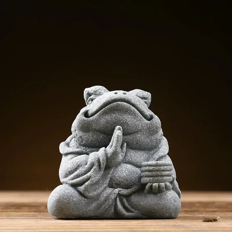 Creative Tea Room Tea Plate Decoration Attracting Wealth Golden Toad Animal Thread Fragrance Pet Decoration tea pet ornaments