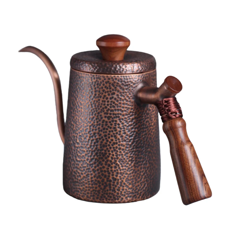 650ml Handmade Copper kettle pure copper Coffee Tea Water Pot Long Gooseneck Spout Kettle Hand Drip Kettle - Image 5