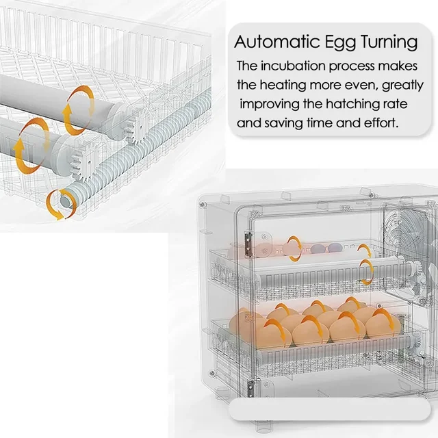 24 Eggs Incubator Fully Automatic Turning Hatching Brooder Farm Bird ...