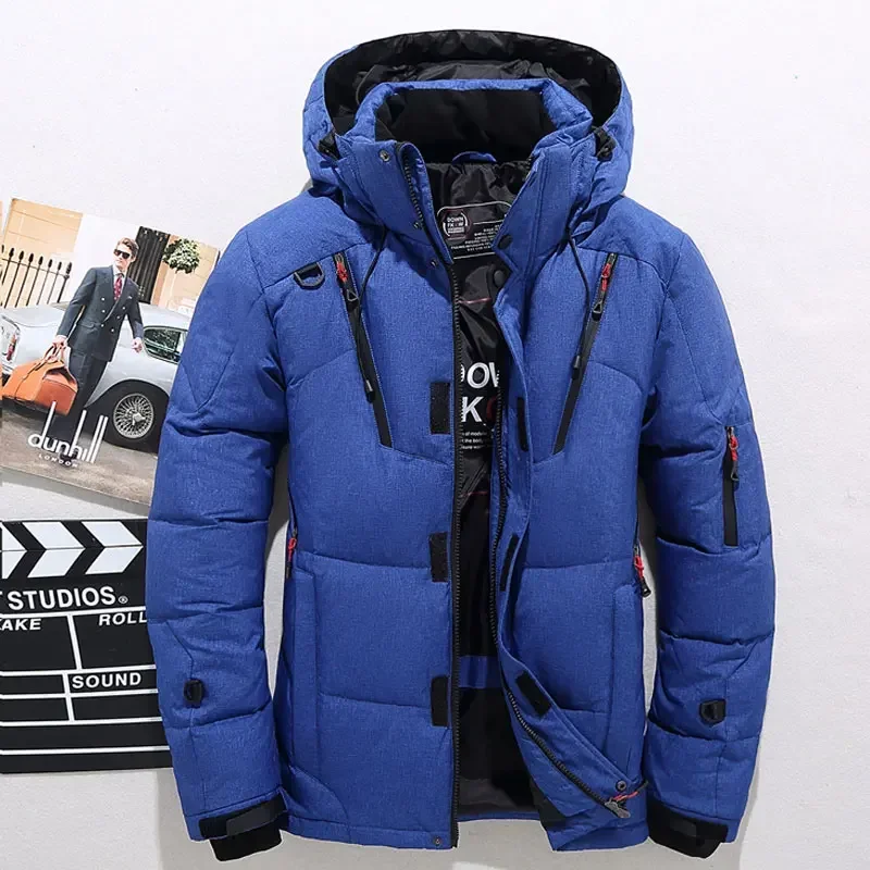 Mens Down Jacket Duck Down Coat Windproof Jacket Men Hooded Casual Warm Thick Parkas Winter down jacket mens jacket