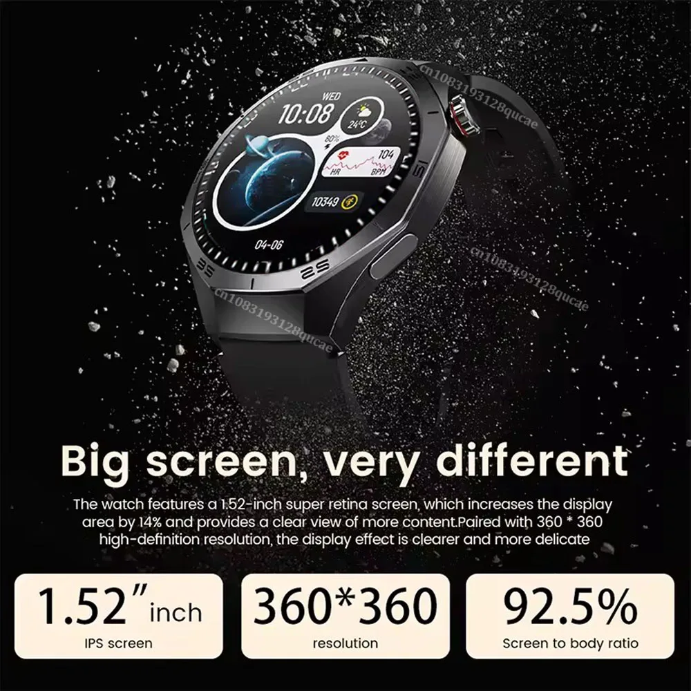 2026 New Smart Watch Men AMOLED HD Screen GPS Motion trajectory Heart Rate Bluetooth Calls SmartWatch Waterproof For Android ios 3
