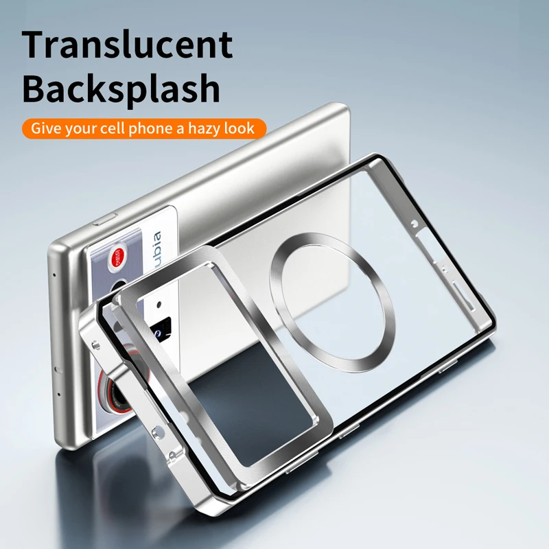 Shockproof Magnetic Translucent Matte Case with Anti-Fingerprint Aluminum Frame