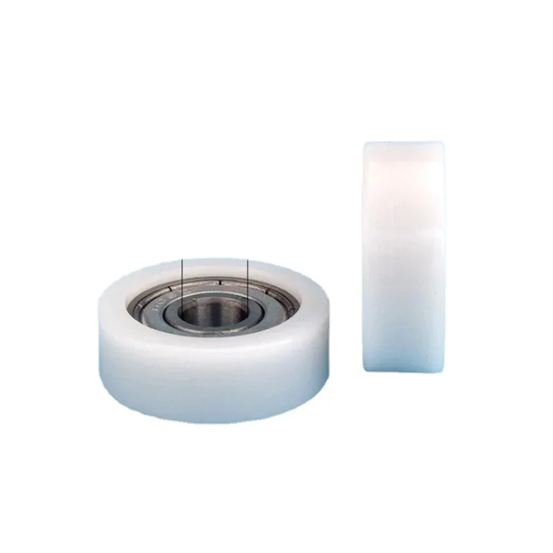Plastic Coated Nylon Pulley Wheel passive Guide Roller POM Flat Wheel 608 8x28x10mm mini rubber wheels
