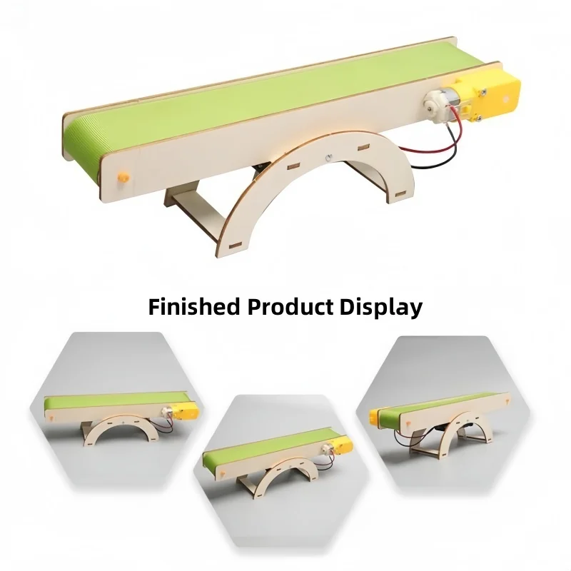 Creative Self-Assembly Conveyor Belt Kit for Kids - Educational STEM Building Project for School and Home