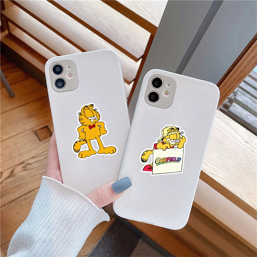 Cartoon Stickers Decorative Stickers Cat Stickers Anime Stickers Animal Stickers Kawaii Stickers Graffiti Stickers Cartoon Animal Stickers 10/30/50PCS Cartoon Animation Garfield Cute Funny Creative Graffiti Sticker for Thermos Cup Luggage Guitar Decal Kids Toy Gift
