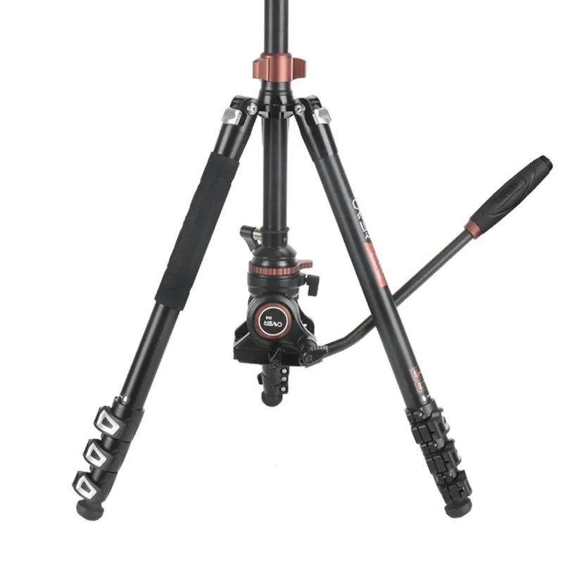 DSLR Camera Tripod Horizontal Vertical Fluid Heads Adaptive