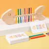 Fish Bone Wooden Pairing Children Puzzle Color Cognition Early Education Fine Motor Training Montessori Teaching Aids Toys 2