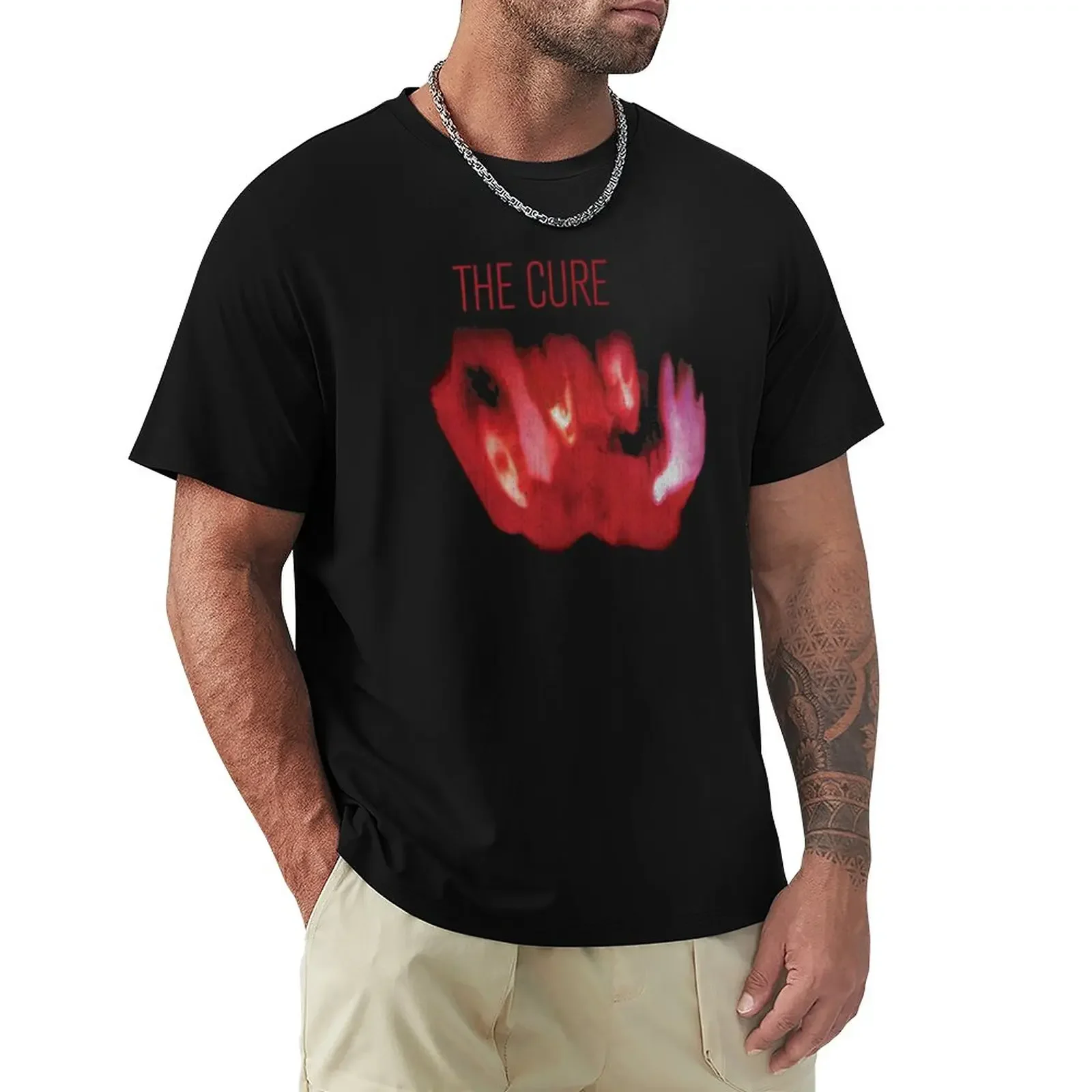 

red abstract T-Shirt plain summer tops t shirt men