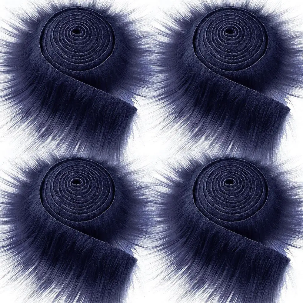Luxurious Handmade Plush Fur Ribbon Trim Fabric Roll