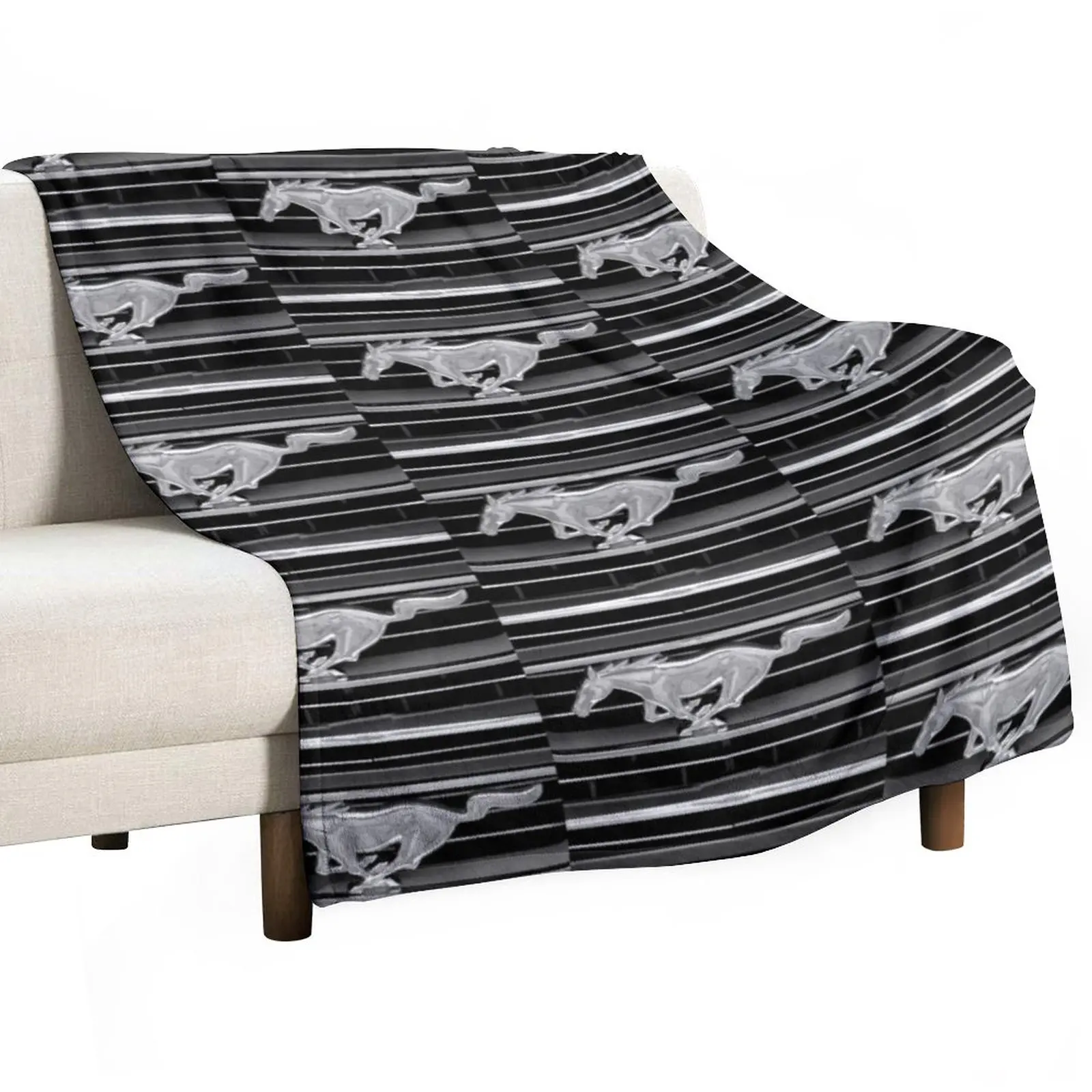 

Ford Mustang Emblem 1968 Throw Blanket Soft Plaid Blanket For Baby Decorative Sofa Blanket
