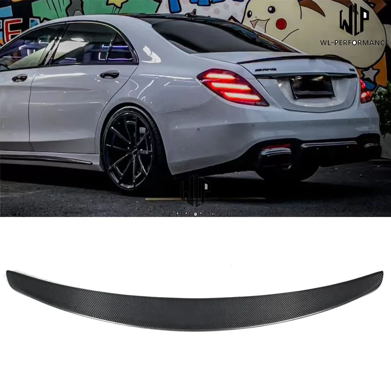 

WLP Newest High Quality Carbon Fiber Wet Carbon Durable Body Kit Tail Wing For Benz W222 Late B Model 2013-2020