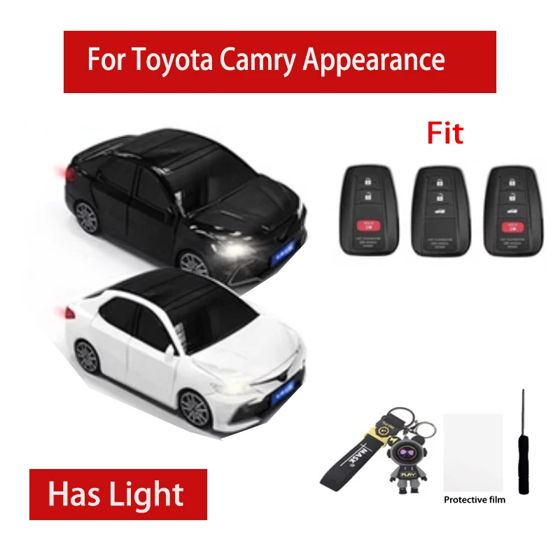Coque Clé Voiture Toyota Ontto - Métal Protection 2/3/4 Boutons - Noir
