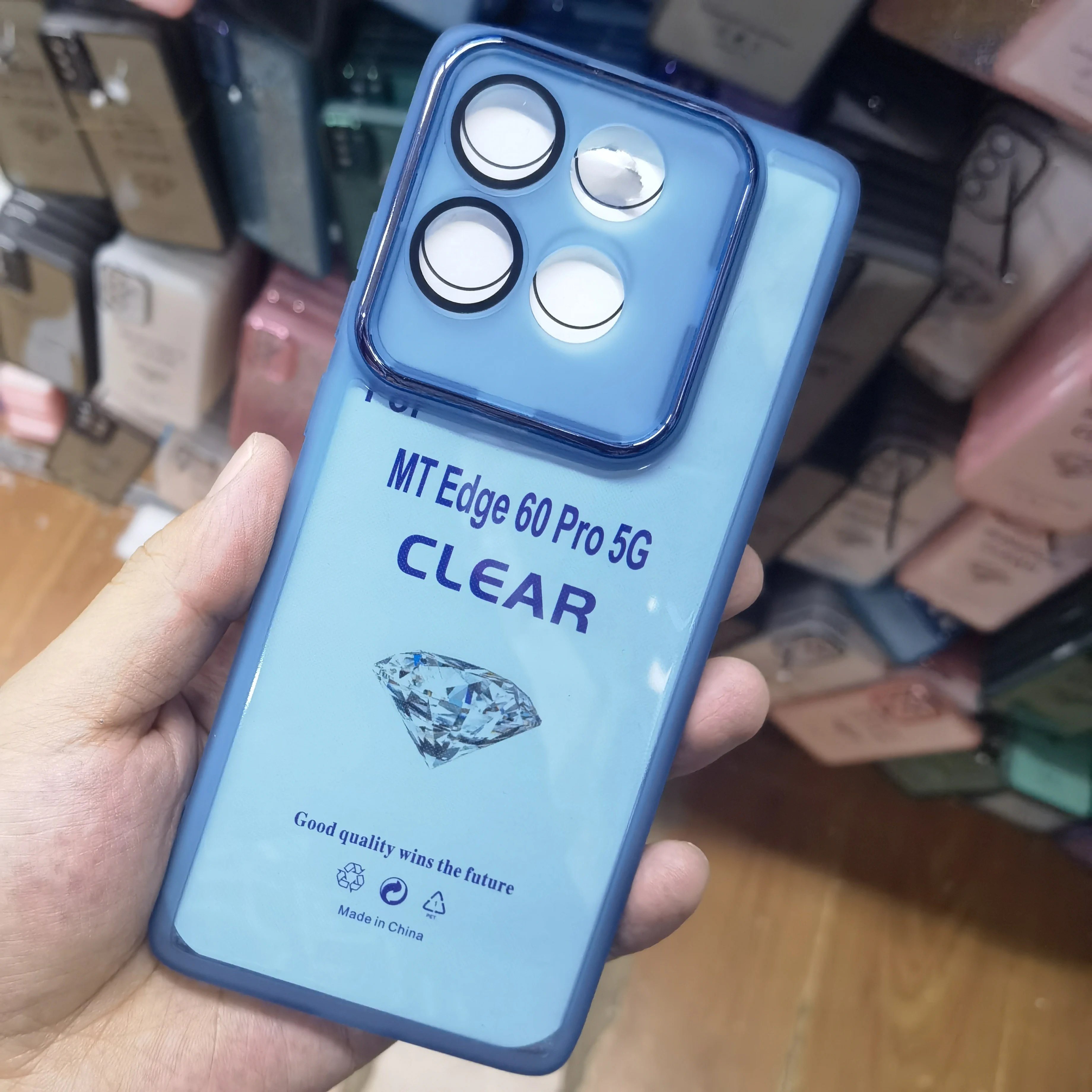 Transparent TPU Soft Case with Camera Lens Protector