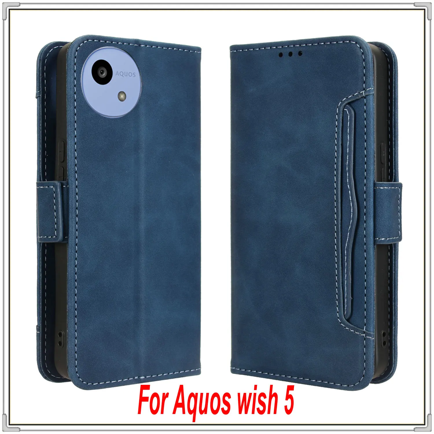 Luxury Leather Flip Wallet Case - Magnetic Retro Skin Holder and Full Cover