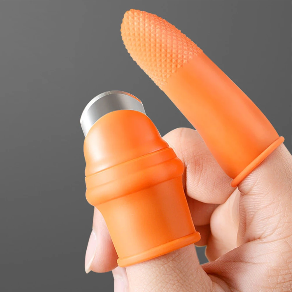 Finger Protector Silicone Thumb Knife Protector Gears Cutting Vegetable Harvesting Knife Pinching Plant Blade Scissors Gloves