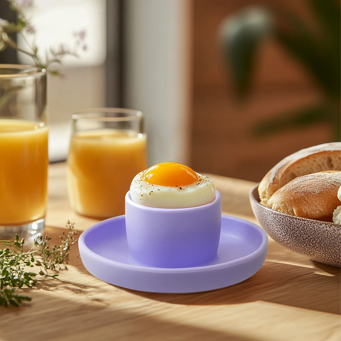 1PC Food Grade Silicone Baby Egg Holder & Boiled Egg Tray - Portable Toddler Tableware Non-Slip Weaning Training Cup Baby Stuff 3